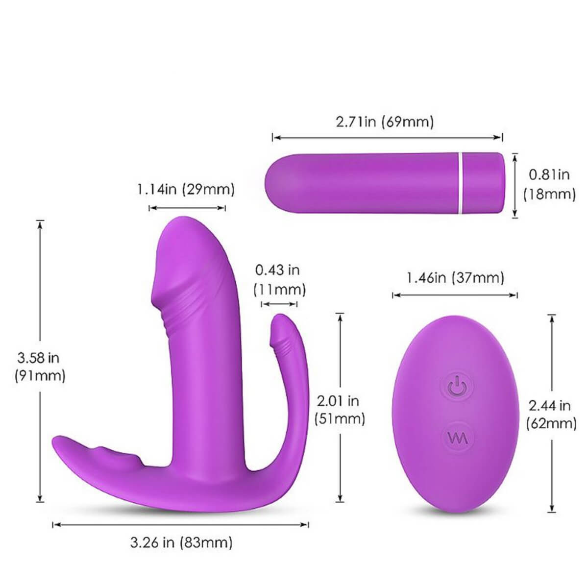 Vibrador de Clitóris Recarregável 2 em 1- Didi Ref.2688