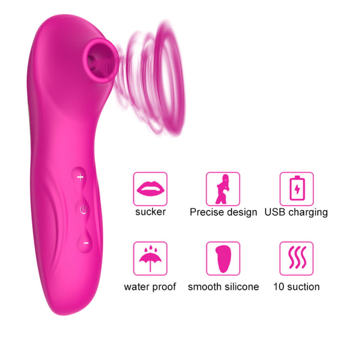 Vibrador com Sugador Estimulador Clítoris Ref.4058