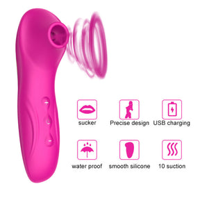 Vibrador com Sugador Estimulador Clítoris Ref.4058