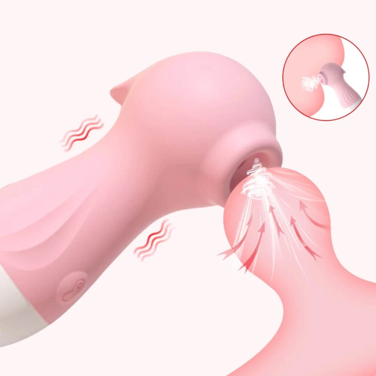Vibrador com Sugador de Clitóris e Mamilo Ref.6164