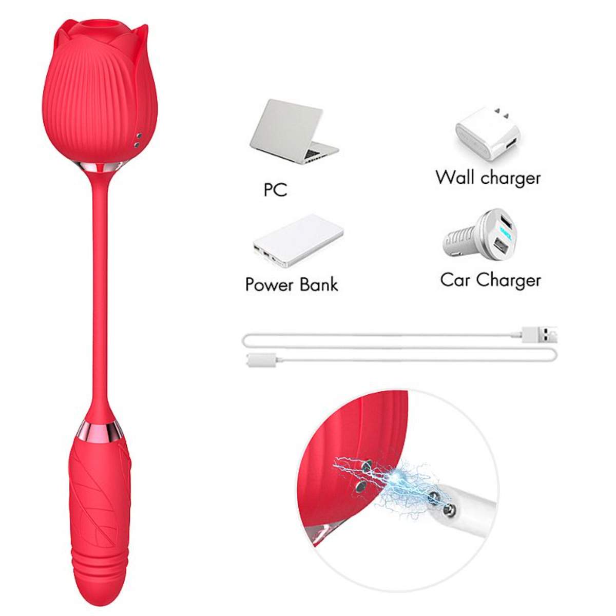 Vibrador Vai e Vem Rosa Ref.2032