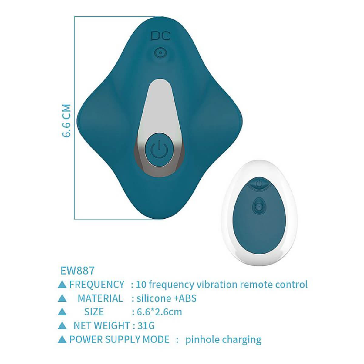Vibrador de calcinha com Controle - Recarregável Ref.2928