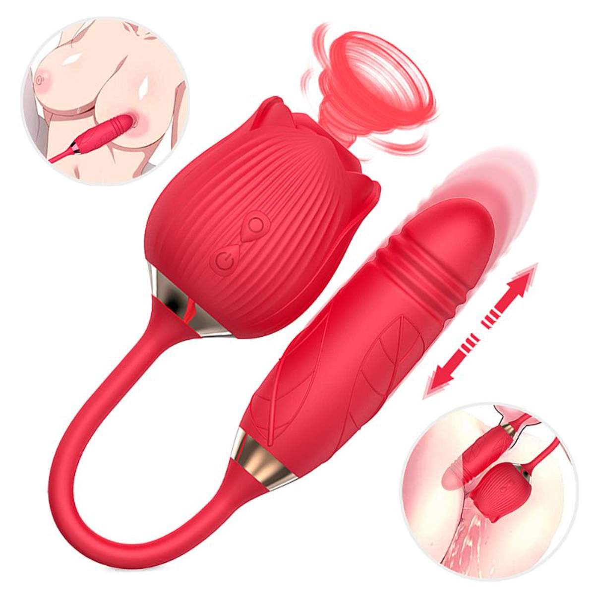 Vibrador Vai e Vem Rosa Ref.2032