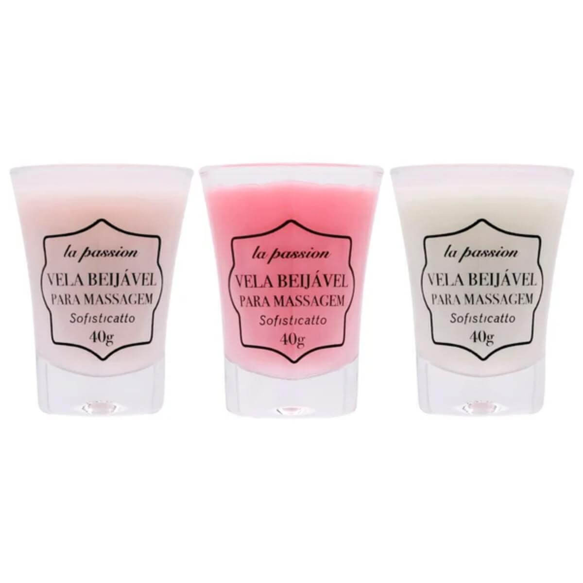 Vela Beijável Massagem La Passion 40G Sofisticatto Ref.10231