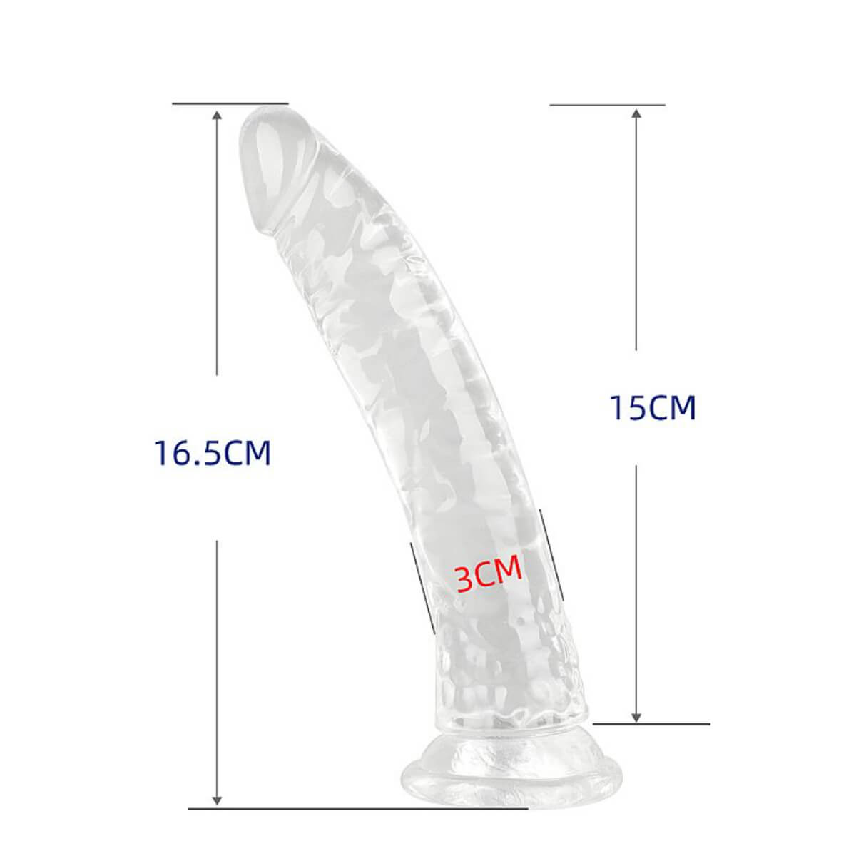 Pênis Realístico  em Silicone com Ventosa 16,5x3 Ref.7449