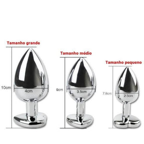 Plug Anal de Aço Jóia Coração P Ref.3995