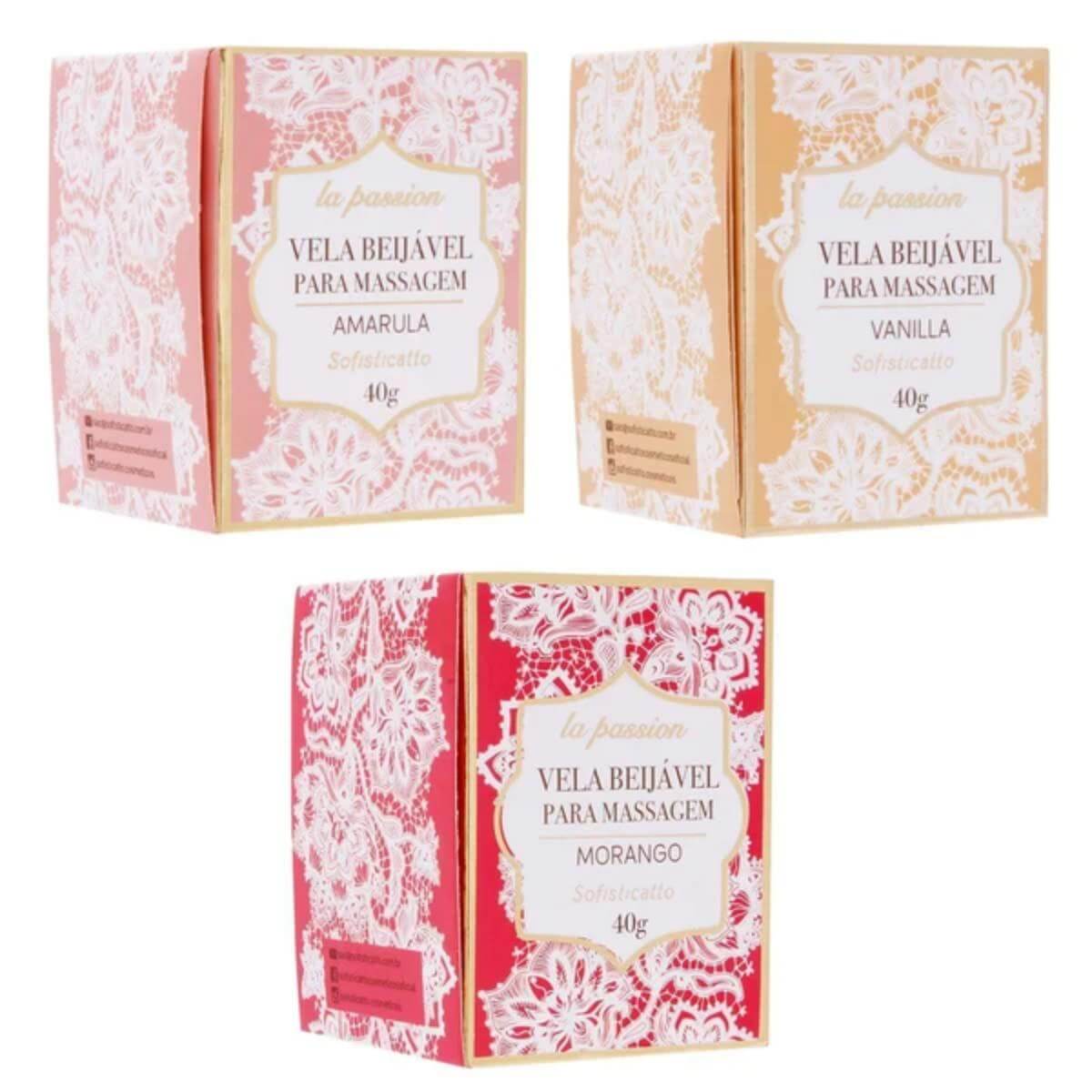Vela Beijável Massagem La Passion 40G Sofisticatto Ref.10231