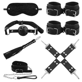 Kit Bondage Sadomasoquismo Premium 7 Itens Ref.834
