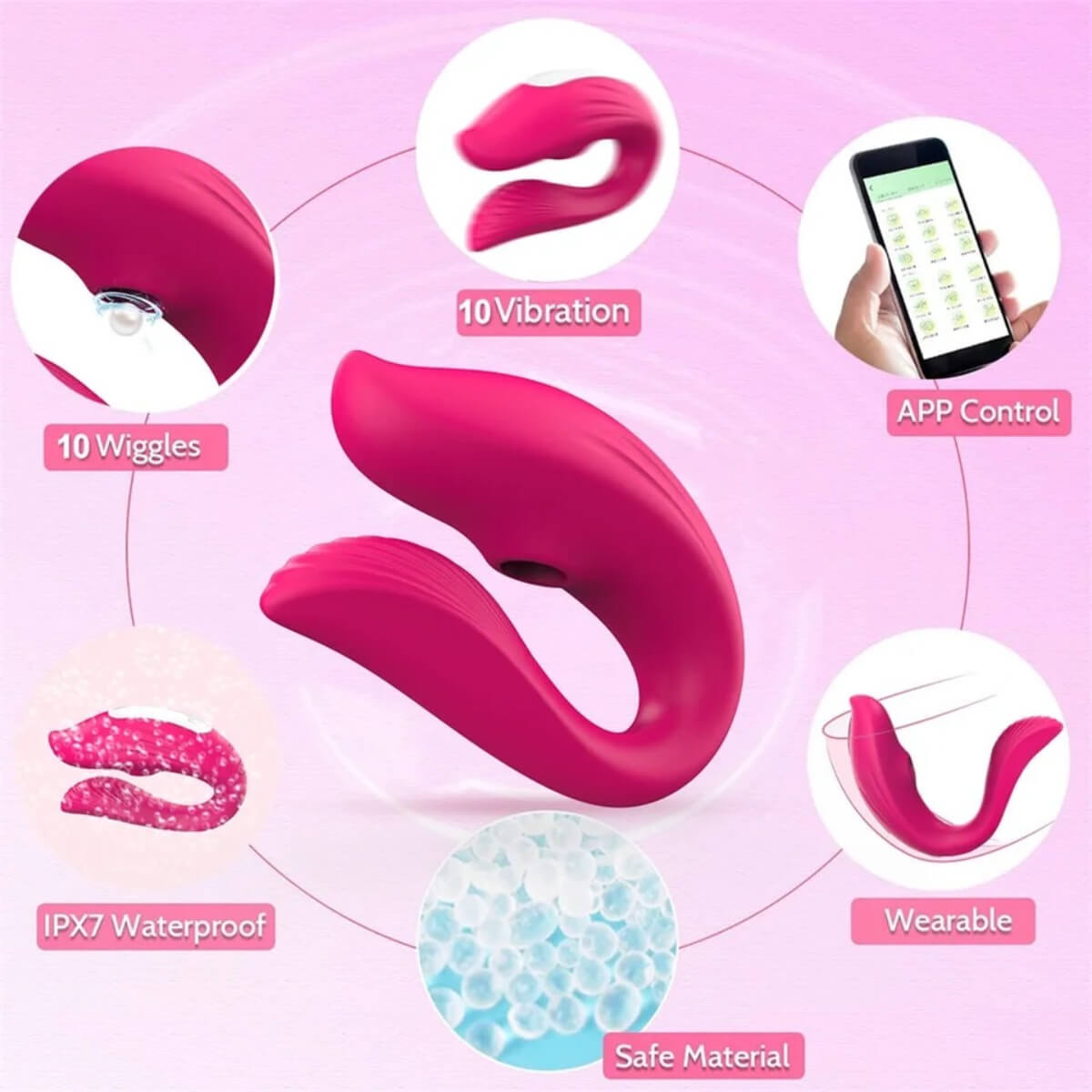 Vibrador Casal controlado por APP Ref.6466