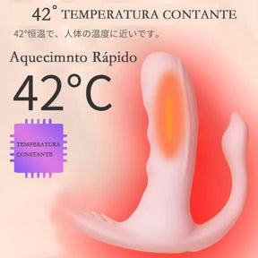 Vibrador de Calcinha Recarregável Com Aquecimento Ref.7469