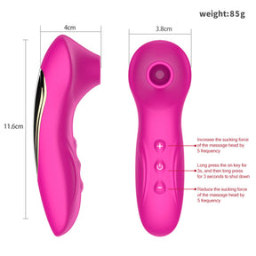 Vibrador com Sugador Estimulador Clítoris Ref.4058