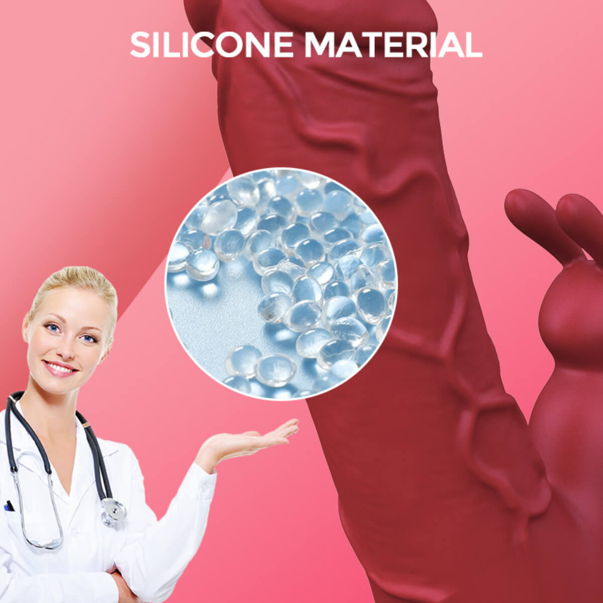 Vibrador com Estimulador de Clitóris Ref.6186